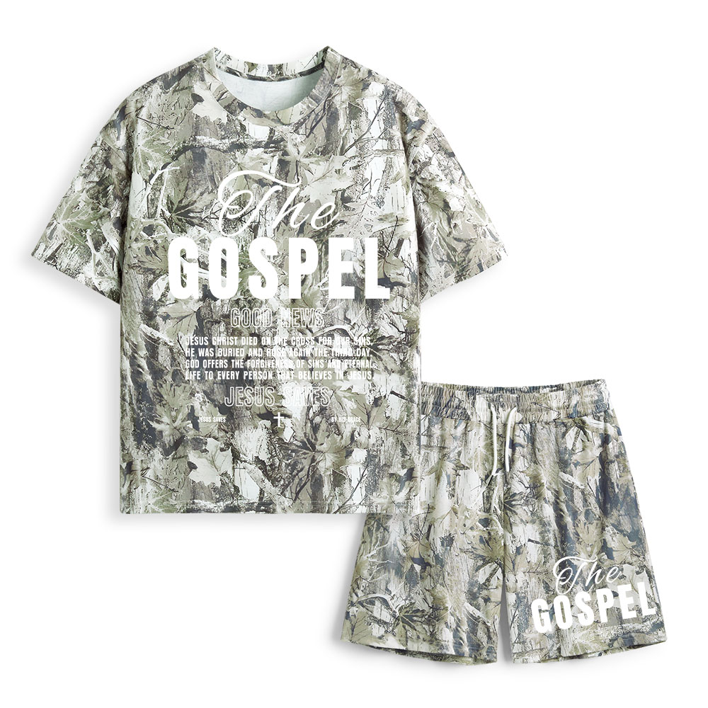 The Gospel Christian Camo T-Shirt & Shorts