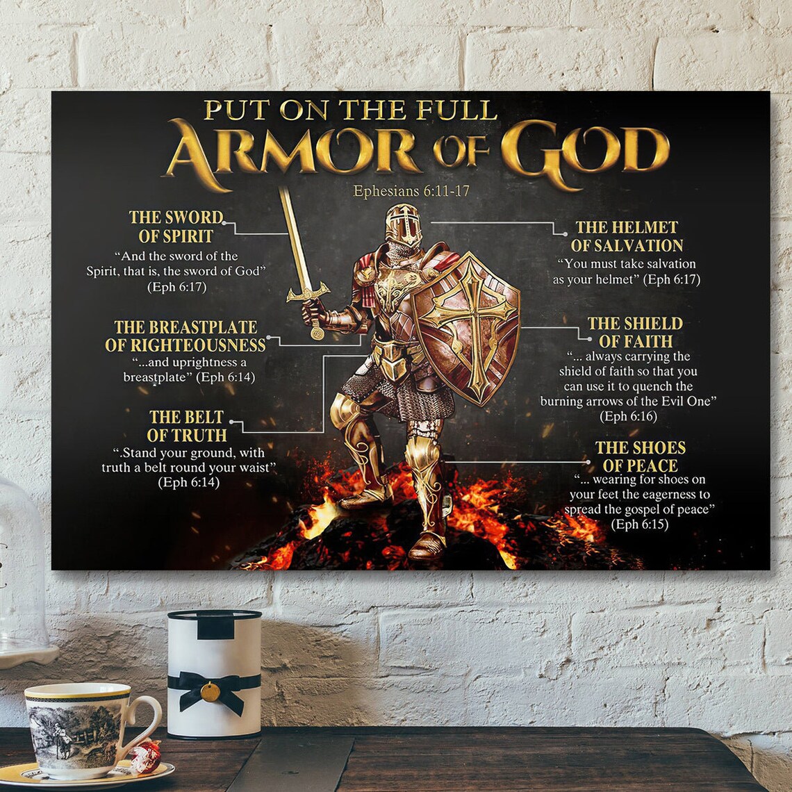 Put On The Full Armor Of God Canvas Wall Art
