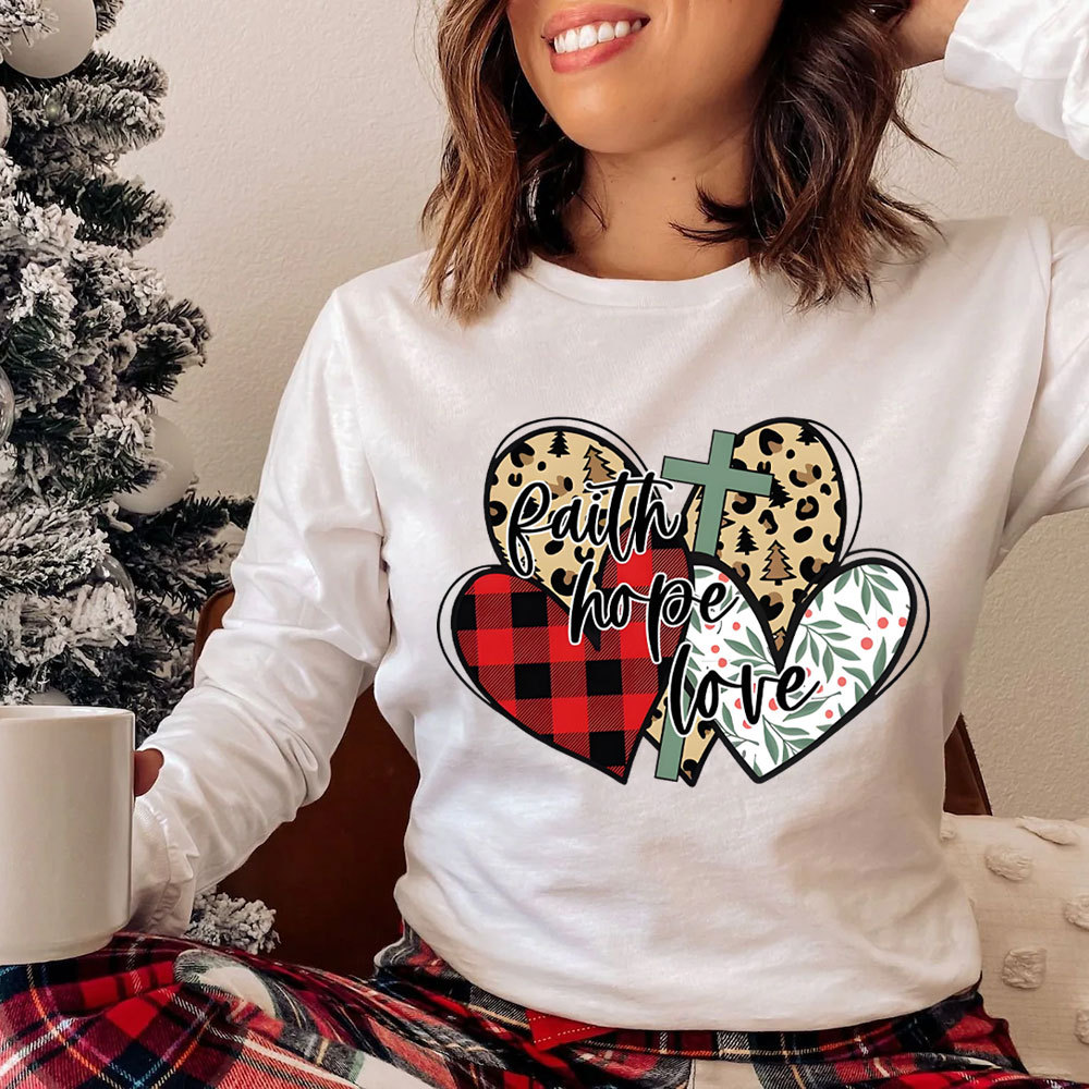 Faith Love Christmas Christian Long Sleeve T-Shirt