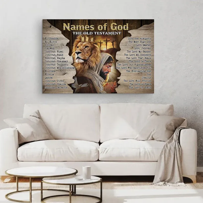 Names Of God Canvas Wall Art