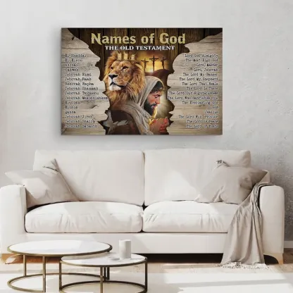 Names Of God Canvas Wall Art