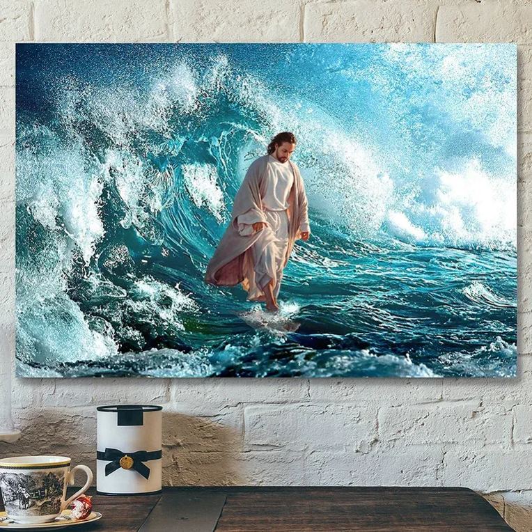 Jesus Walks On The Sea Canvas Wall Art