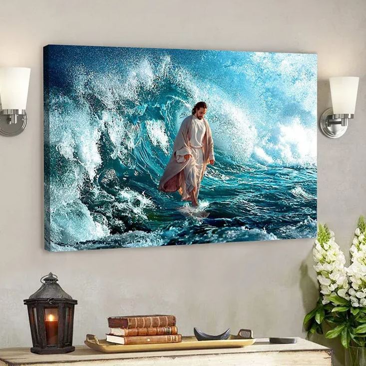 Jesus Walks On The Sea Canvas Wall Art