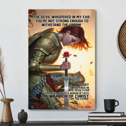I Am A Child Of God A Woman Of Faith A Warrior Of Christ Canvas Wall Art
