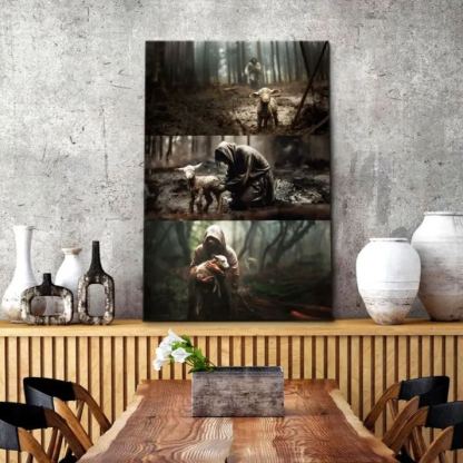 He Ran, He Rescued, He Carried Canvas Wall Art