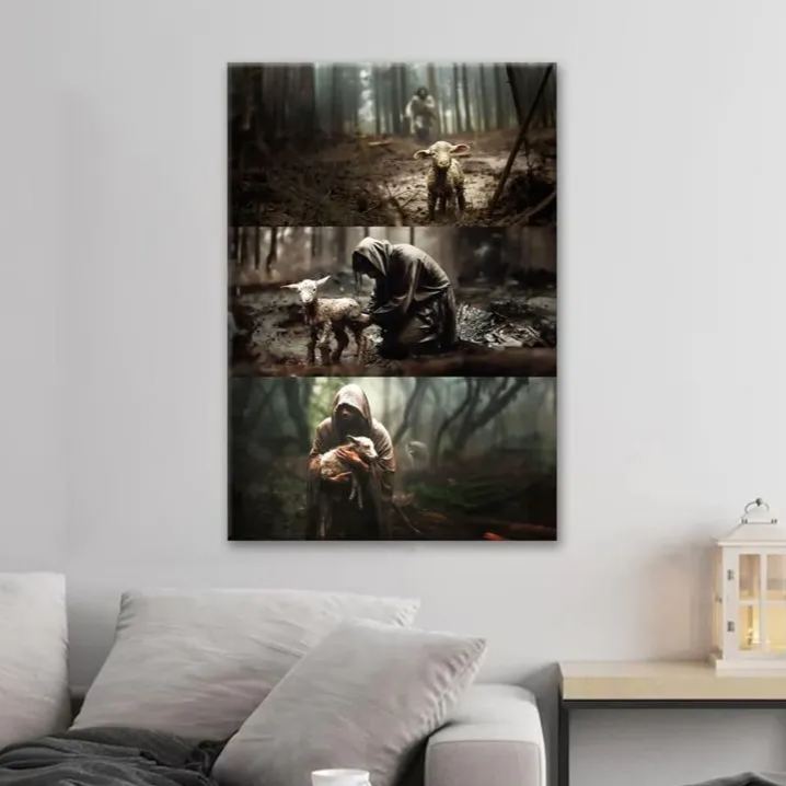 He Ran, He Rescued, He Carried Canvas Wall Art