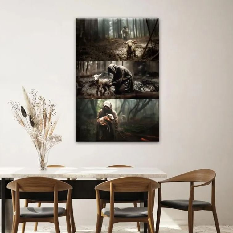 He Ran, He Rescued, He Carried Canvas Wall Art