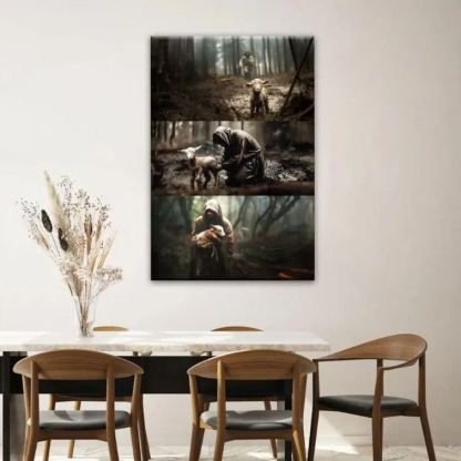 He Ran, He Rescued, He Carried Canvas Wall Art