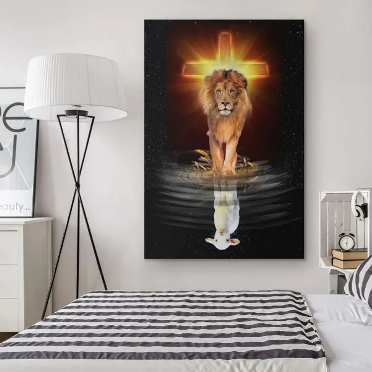 The Lion Of Judah And The Lamb Of God Canvas Wall Art