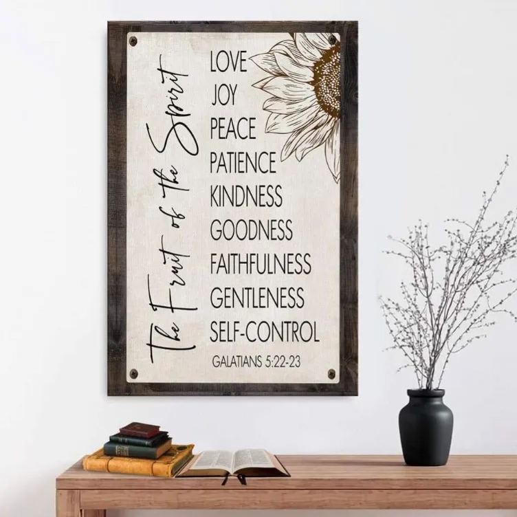 Fruit Of The Spirit Galatians Christian Canvas Wall Art Sale - GuidingCross
