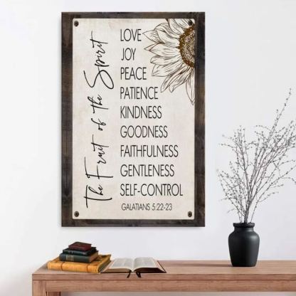 Fruit Of The Spirit Galatians Christian Canvas Wall Art