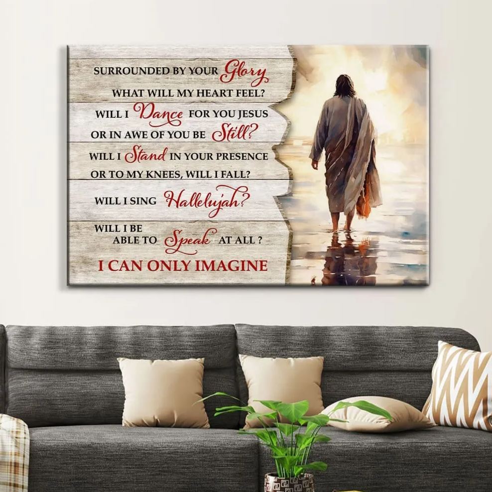 Jesus Walking On Water Christian Canvas Wall Art