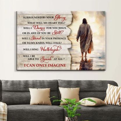 Jesus Walking On Water Christian Canvas Wall Art