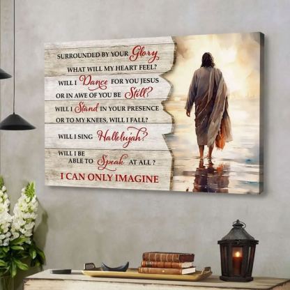 Jesus Walking On Water Christian Canvas Wall Art