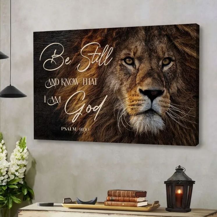 Be Still And Know That I Am God Christian Canvas Wall Art