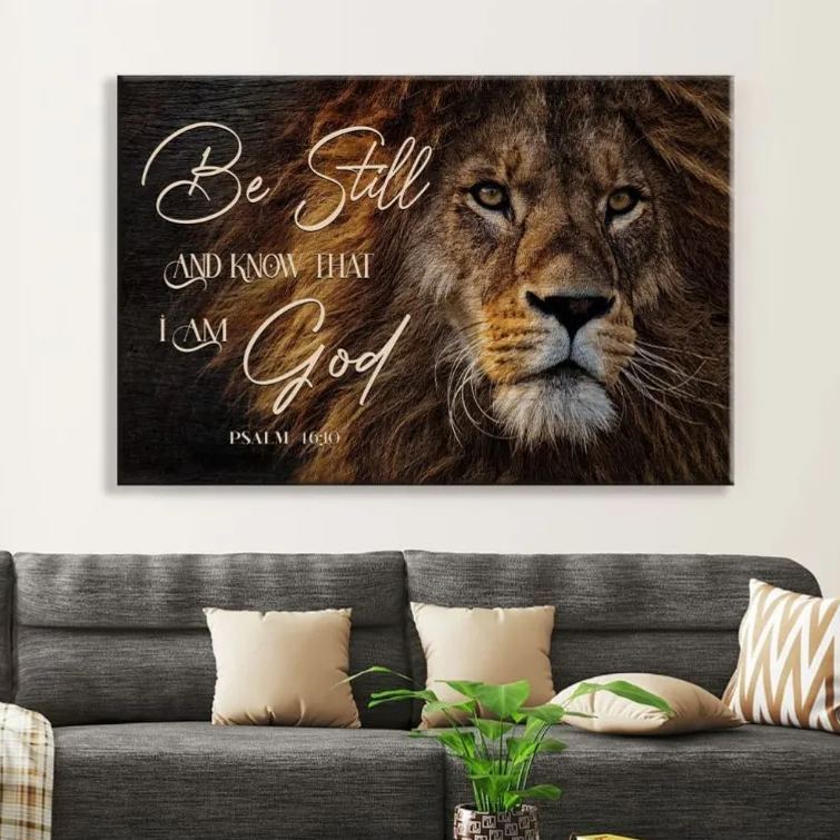 Be Still And Know That I Am God Christian Canvas Wall Art