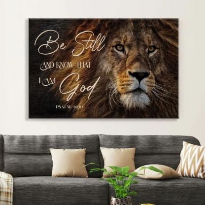 Be Still And Know That I Am God Christian Canvas Wall Art