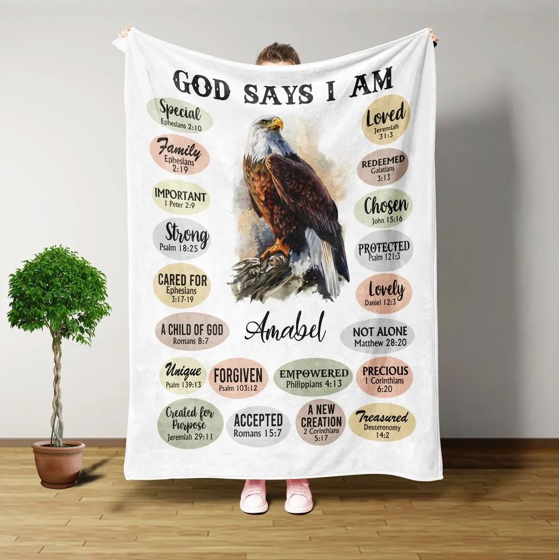 Personalized God Says I Am Christian Blanket Sale Guidingcross 