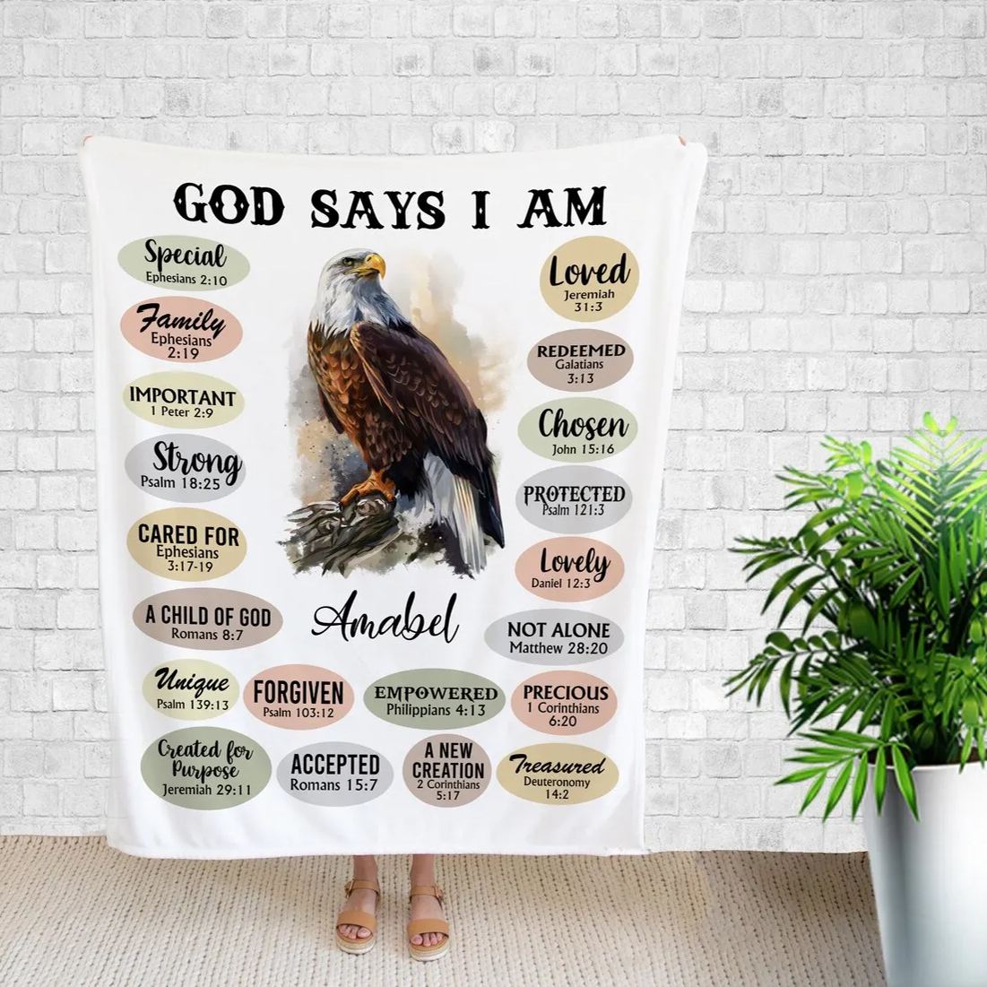 Personalized God Say I Am Blanket 