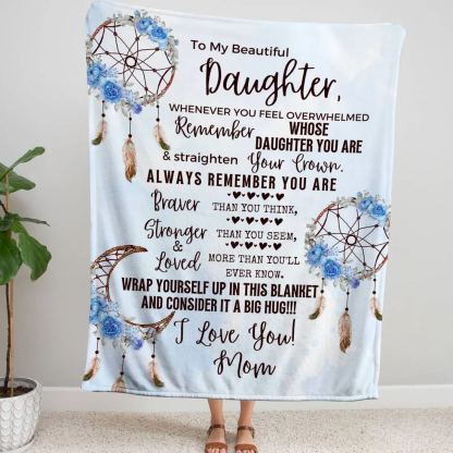 Dreamcatcher Blue Daughter Blanket Blanket 