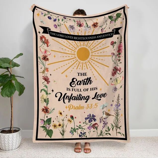 The Earth Is Full Of His Love Christian Blanket 