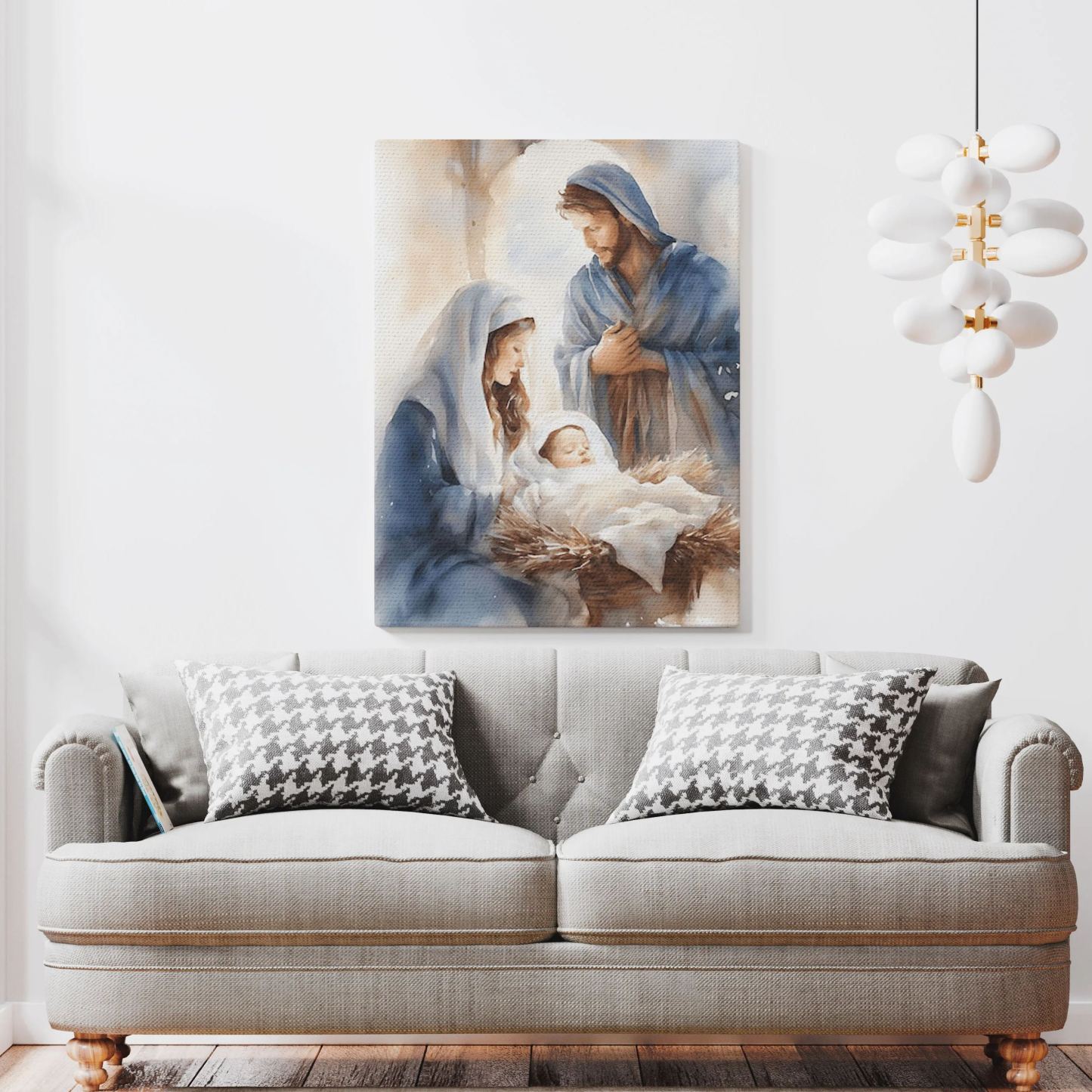 Nativity Scene Christian Canvas Wall Art