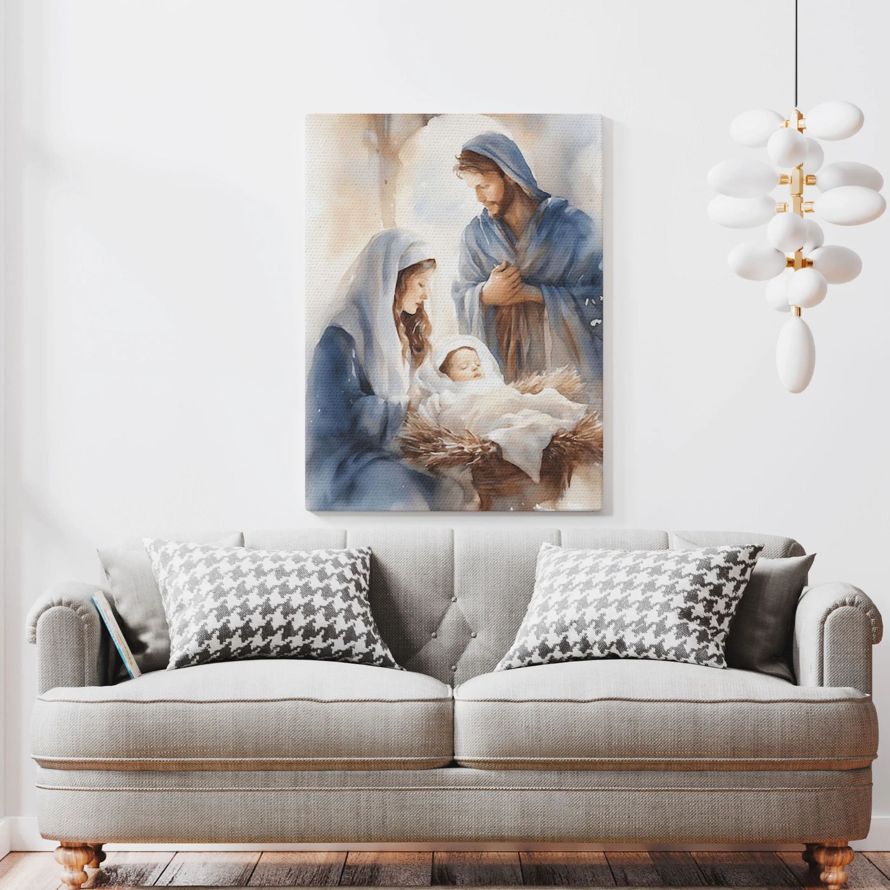 Nativity Scene Christian Canvas Wall Art