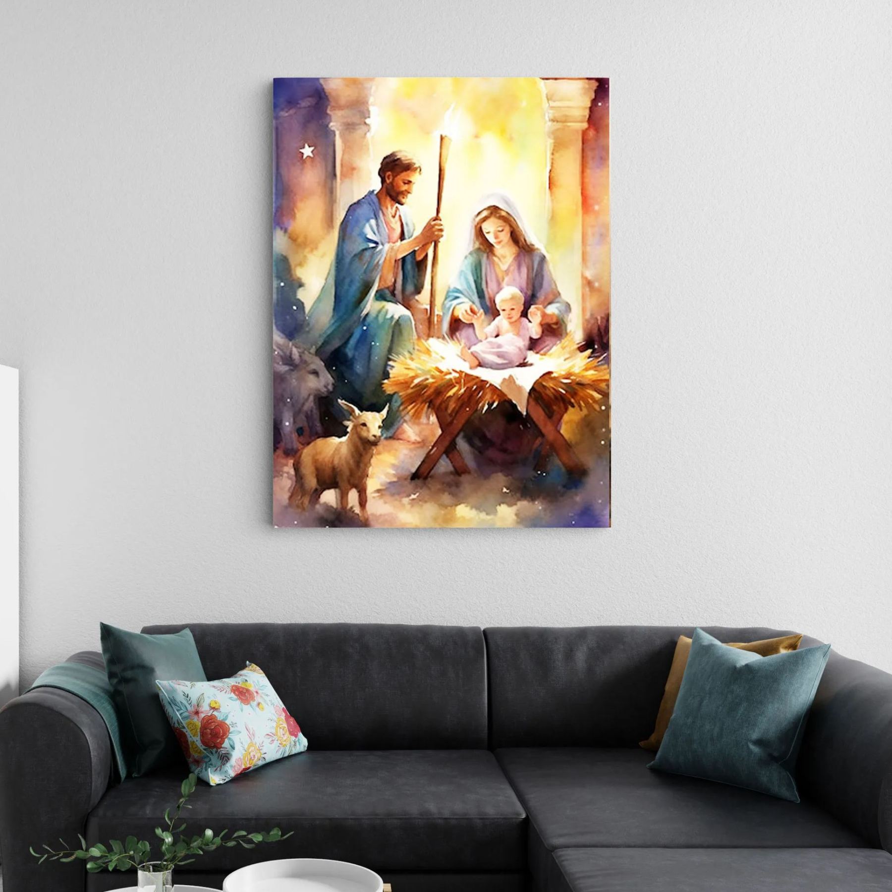 The Holy Family Christian Canvas Wall Art