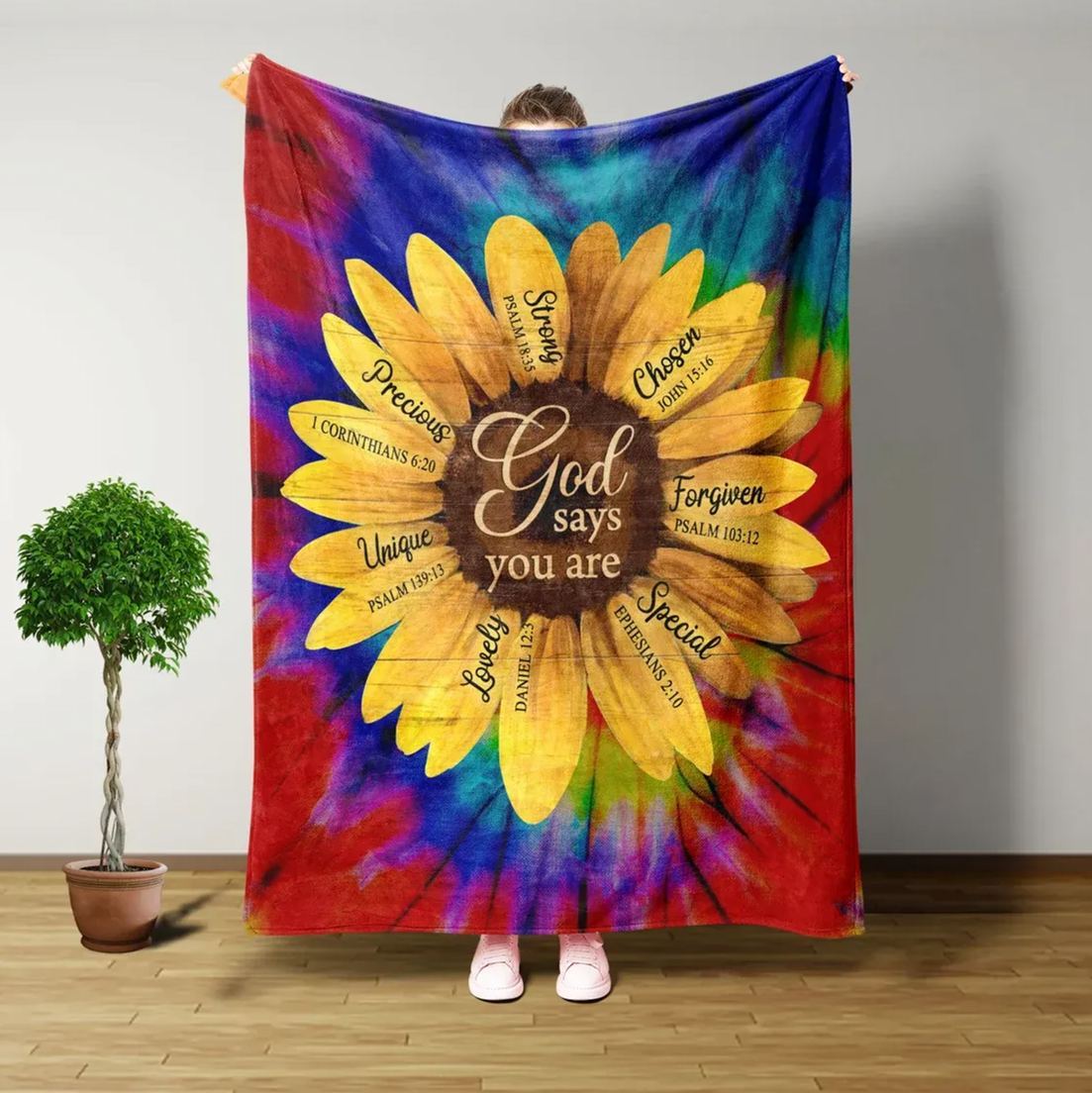 God Says You Are Christian Blanket 