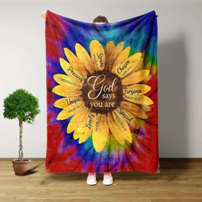 God Says You Are Christian Blanket 