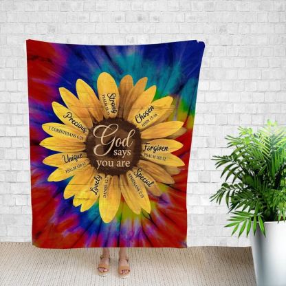 God Says You Are Christian Blanket 