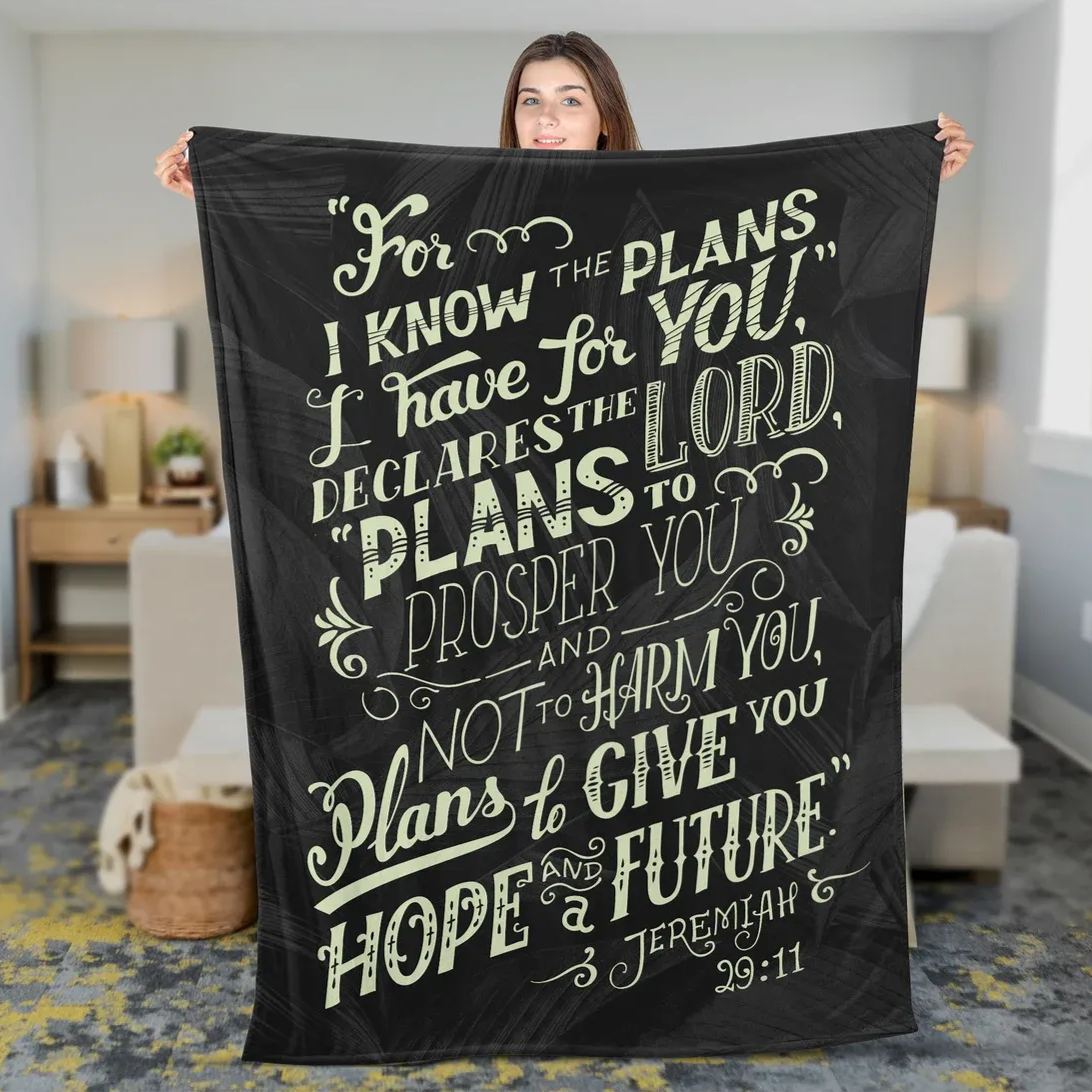 For I Know The Plans Christian Blanket Sale Guidingcross 