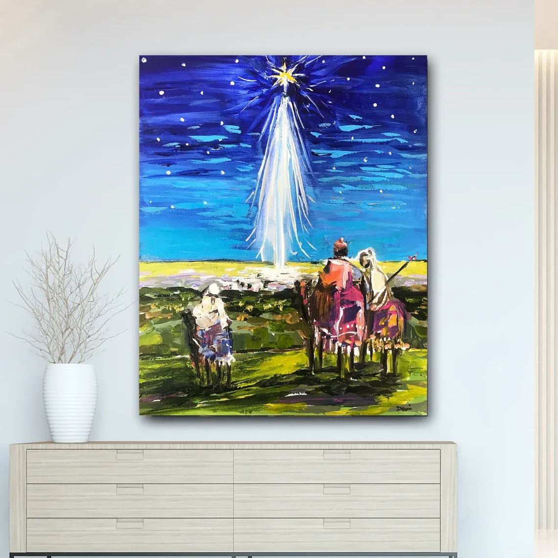 Nativity The Night Christian Canvas Wall Art