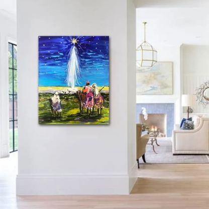 Nativity The Night Christian Canvas Wall Art