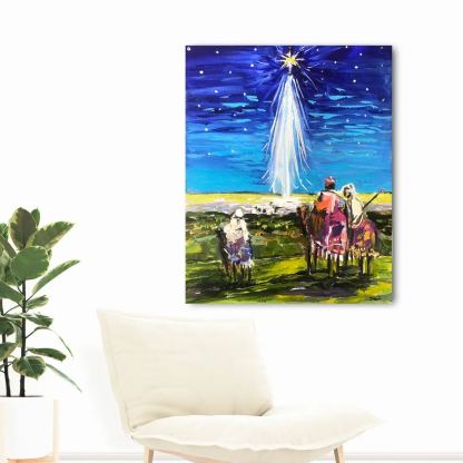 Nativity The Night Christian Canvas Wall Art