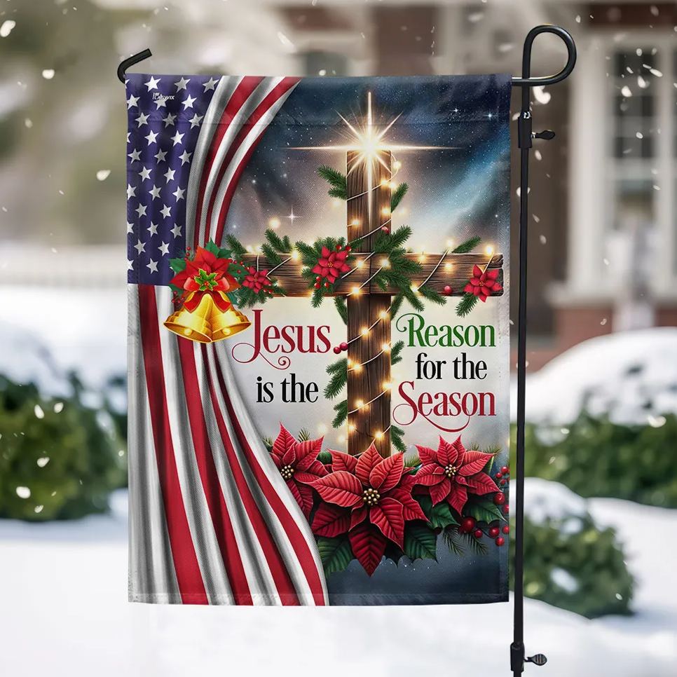 Jesus Is The Reason For The Season Christian Flag