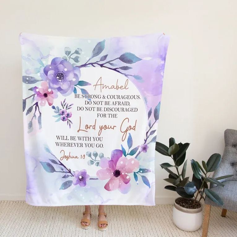 Personalized Bible Verse Blanket