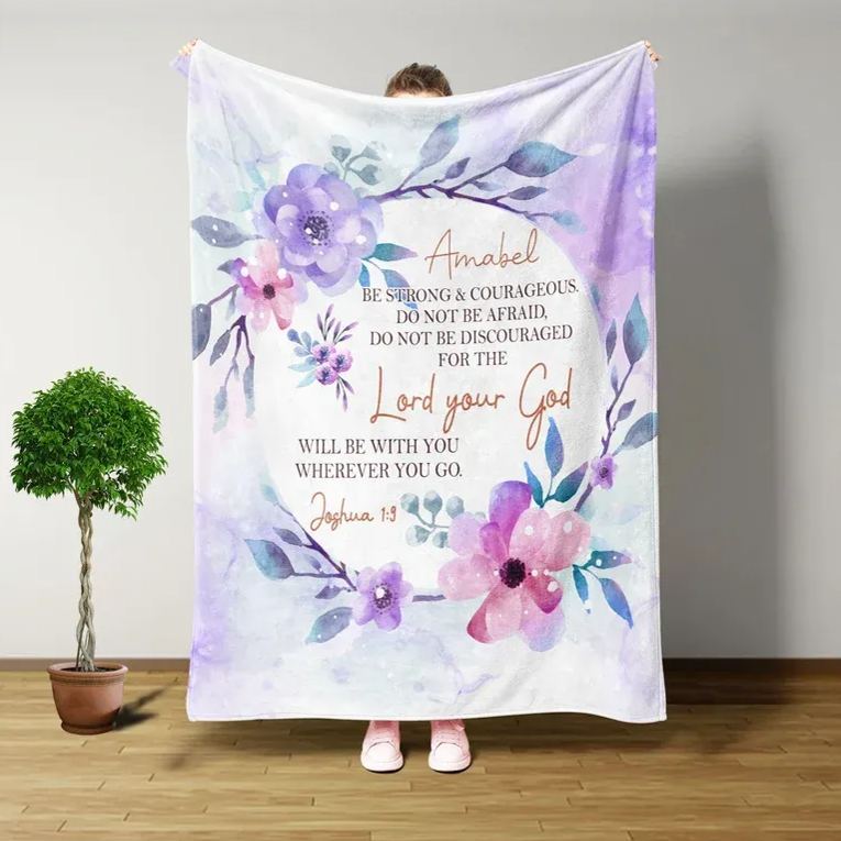 Personalized Bible Verse Blanket