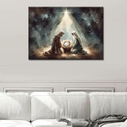Birth Of Jesus Christ Christian Canvas Wall Art