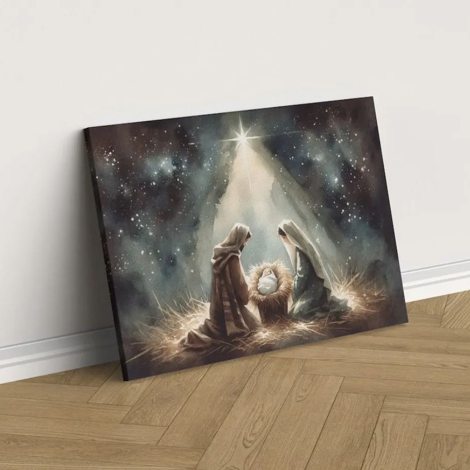 Birth Of Jesus Christ Christian Canvas Wall Art