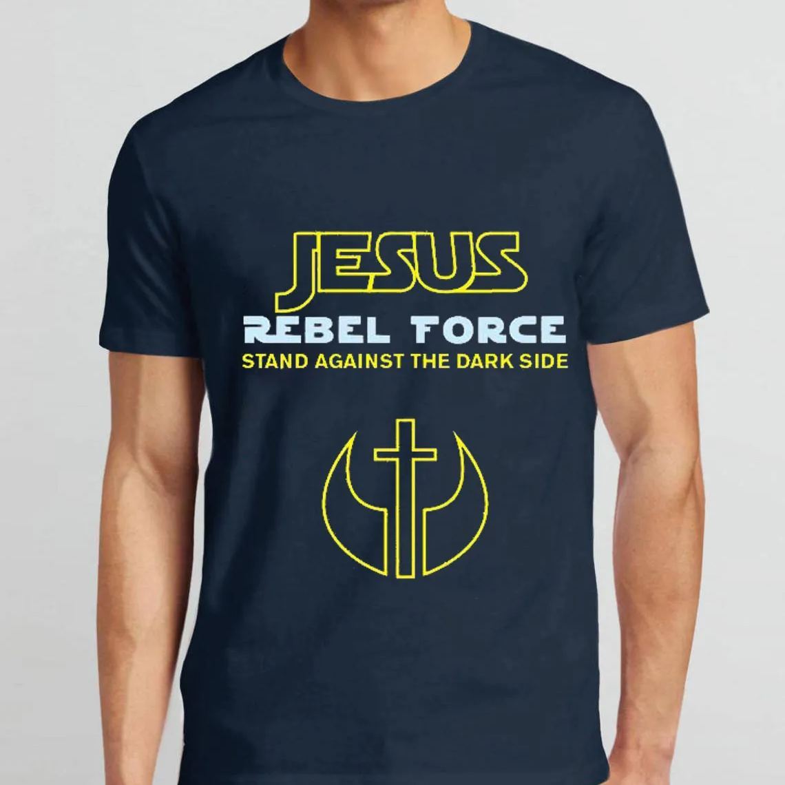 Jesus Rebel Force Stand Against The Dark Side Christian T-Shirt
