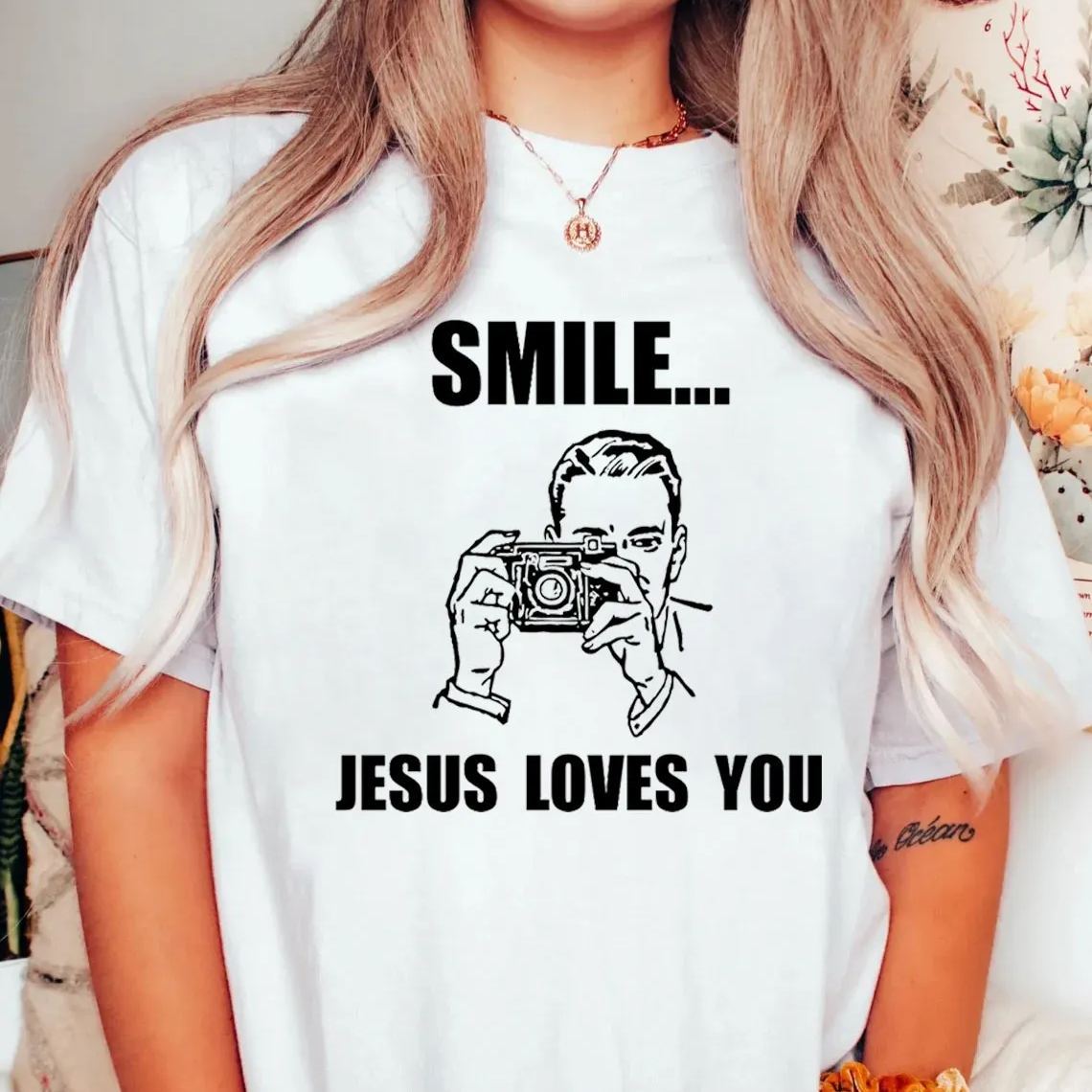 Smile Jesus Love You Christian T-Shirt