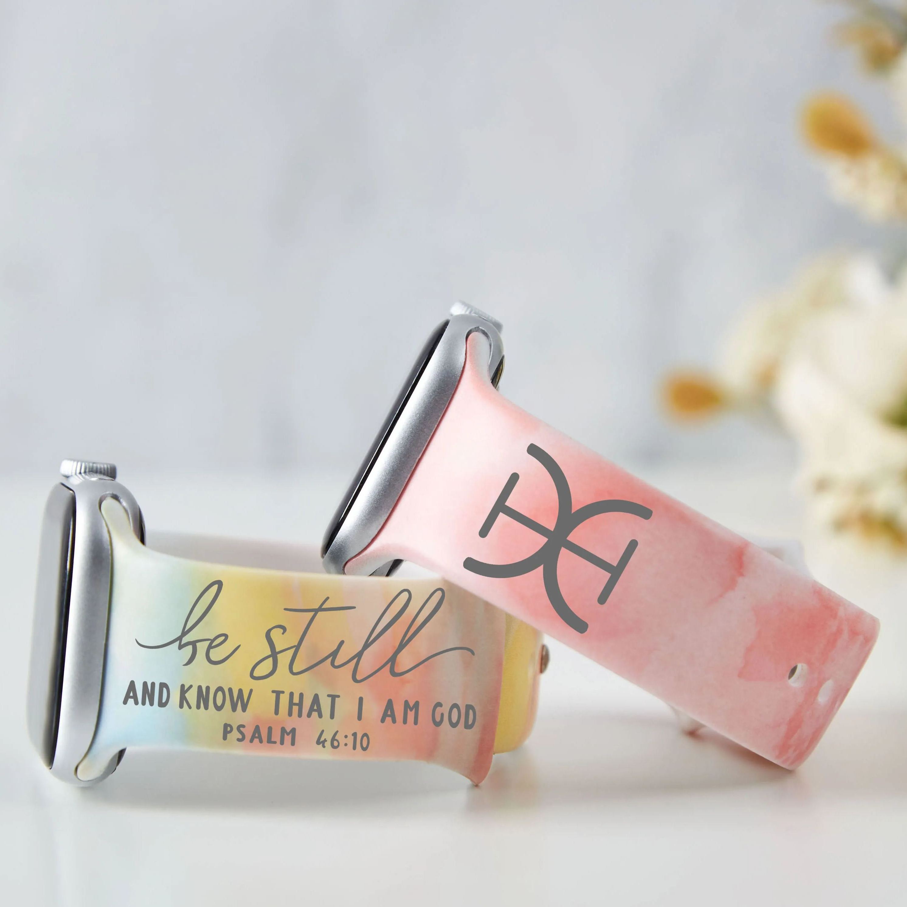 Be Still and Know that I Am God Tie Dye Christian Watch Band