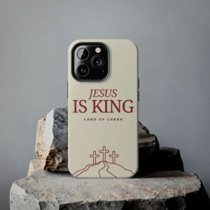 Image of Jesus Is King Christian Phone Case