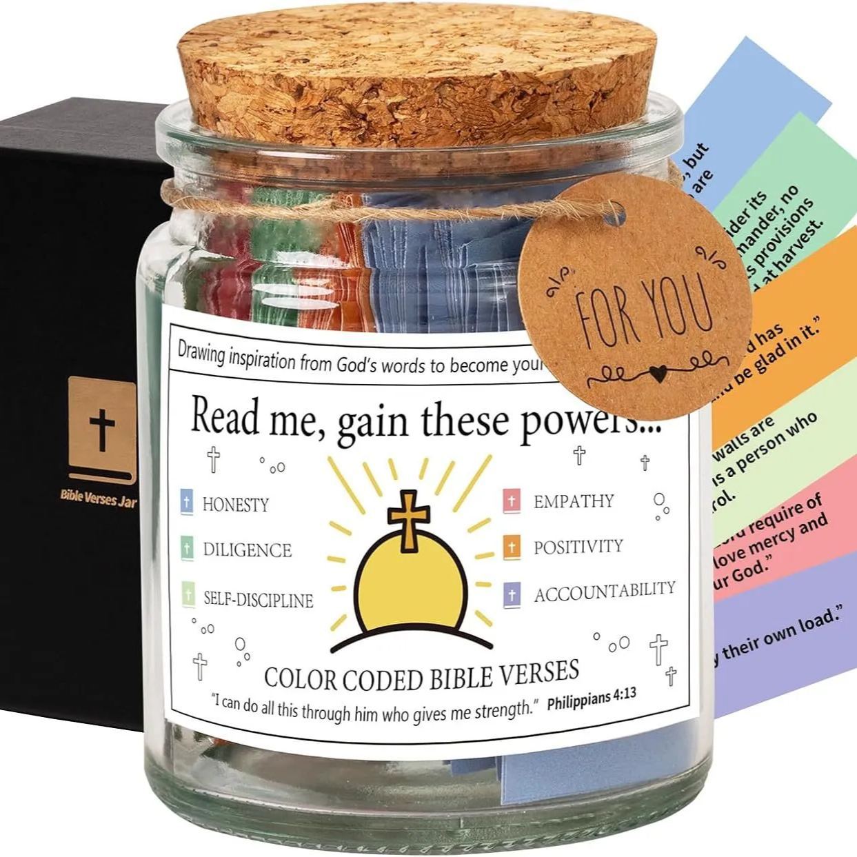 Bible Verse Glass Jars