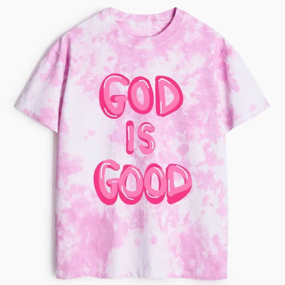 God Is Good Heavy Cotton Tie Dye T-Shirt
