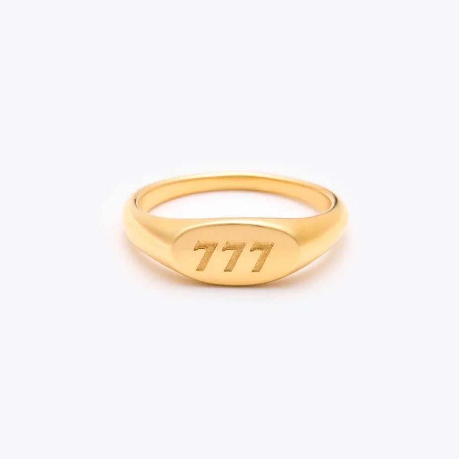 God's Number Stainless Steel Signet Ring 