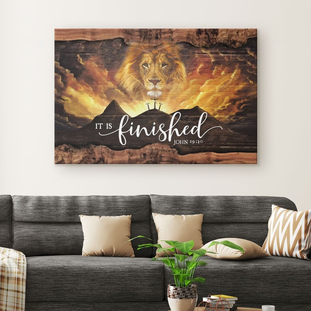 It Is Finished Christian Canvas Wall Art