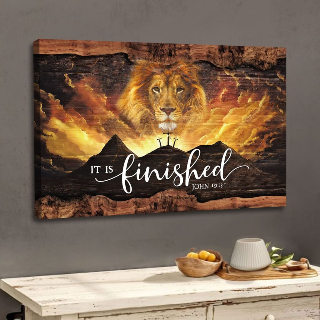 It Is Finished Christian Canvas Wall Art