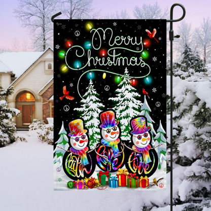 Faith Hope Love Christian Christmas Flag